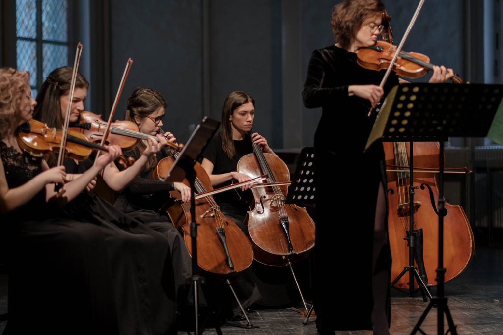 Ensemble à cordes en concert, comme lors du festival Labeaume en Musiques